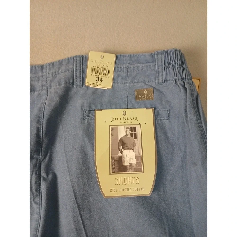 BILL BLASS Casuals MENS BLUE CHINO LIGHTWEIGHT OUTDOOR SHORTS SZ34 New!!